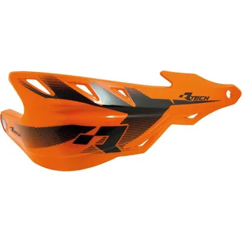 Chránič ruky pro motocykl Kryty páček RAPTOR, RTECH (oranžové, vč. montážní sady)