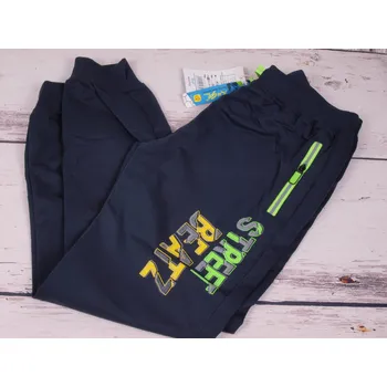 Tepláky Kugo MT0568 tm. modré s nápisem velikost oblečení - děti: 152