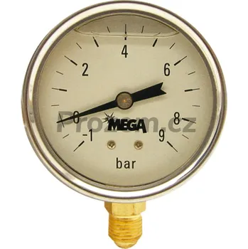 Manometr průměr 63 mm, 1/4″, rozsah - 1 → 0, plněný glycerinem