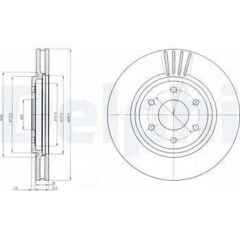 Brzdový kotouč Brzdový kotouč DELPHI BG4205