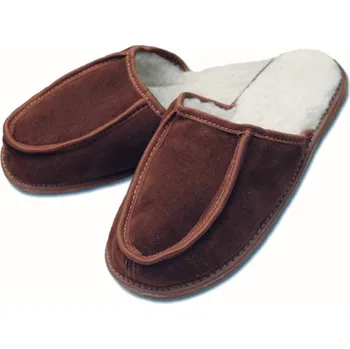 Dámské válenky Ovčí věci Pánské kožené pantofle s ovčí vlnou PARDÁL Velikost: 46