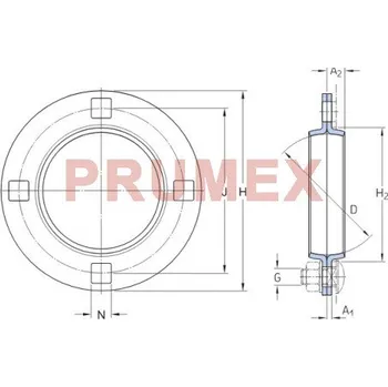 SKF PF 80 kulaté plechové ložiskové těleso