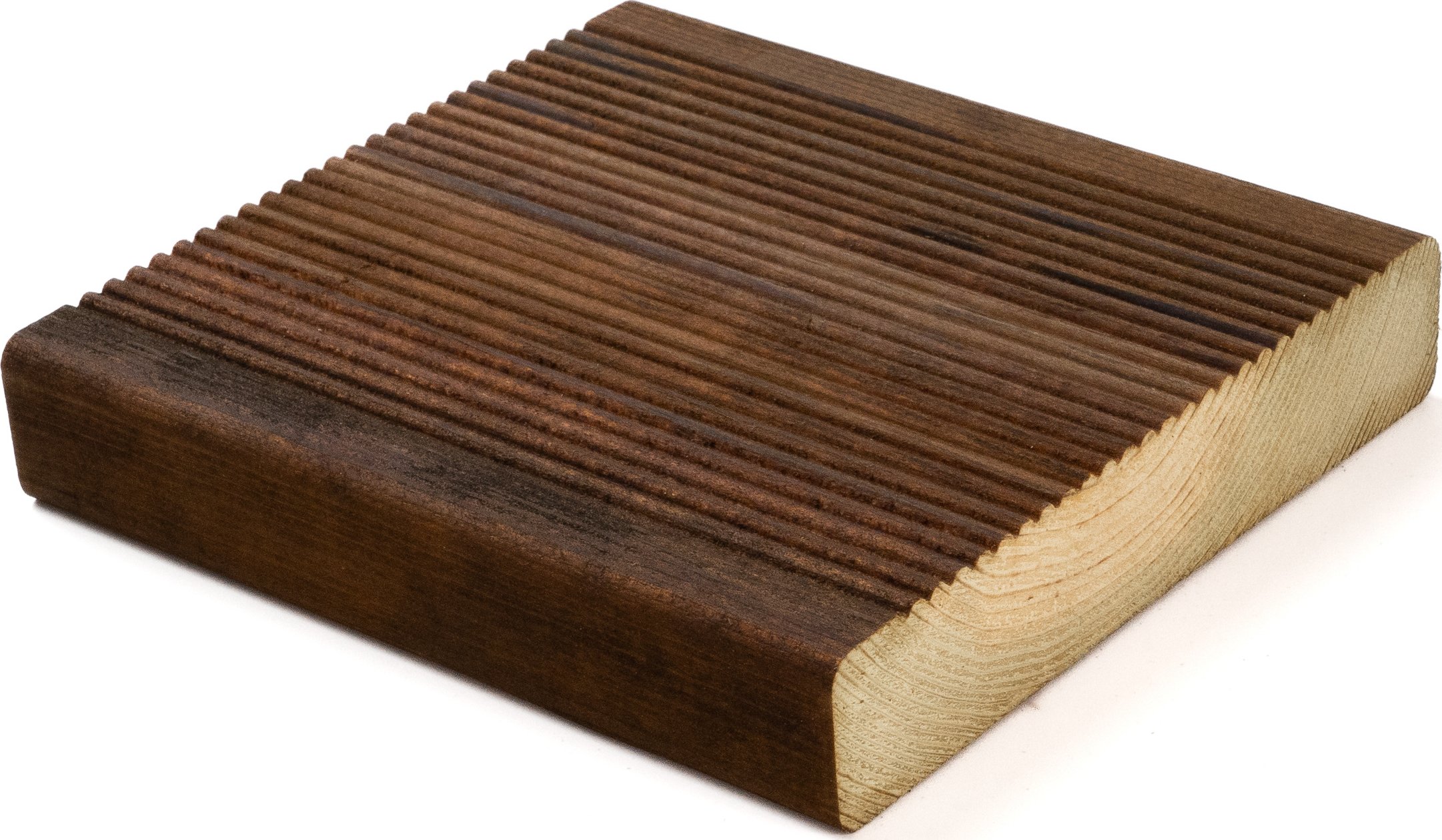 Terasové prkno Královská impregnace - Duo 28x145x3000-5000 mm, severská borovice, hnědá barva