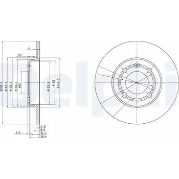 Brzdový kotouč Brzdový kotouč DELPHI BG2911