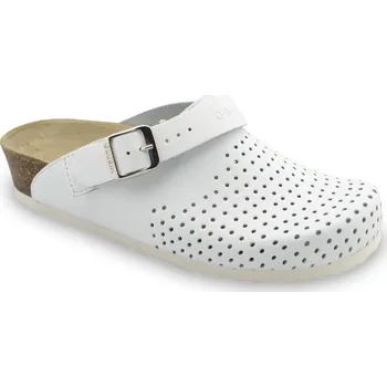 Dámská zdravotní obuv Grubin zdravotní dámská kožená obuv Stockholm pantofle uzavřené bílá 1813660 Velikost obuvi: 42, Barva obuvi: Bílá
