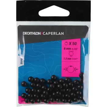 CAPERLAN Korálek na sportovní rybolov 6 mm měkký černý ČERNÁ