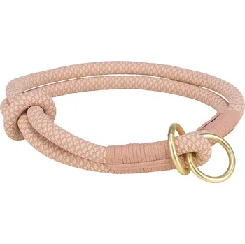 Obojek pro psa Obojek TRIXIE Soft Rope kulatý polostahovací růžová/světlerůžová (L-XL) 1x55cm