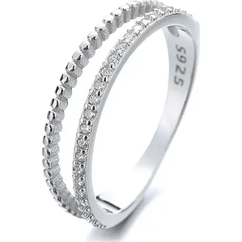 Prsten Stříbrný dvojitý prsten AMY Velikost:6 (EU: 51-53) Ag/; ≤1,86 g 10194_6