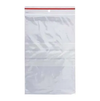 Rychlouzavíratelné sáčky Q-Connect - 12 x 18 cm, 100 ks, s pruhy