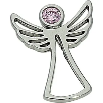 Přívěsek Goldstore Stříbrný přívěsek anděl růžový zirkon Varianta: stříbrný přívěs