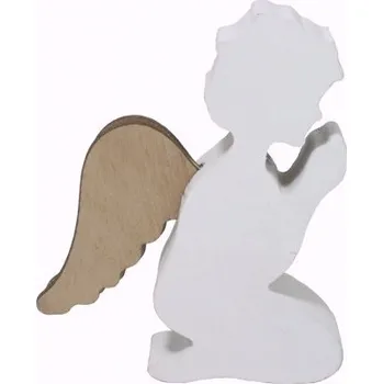 Vánoční dekorace Dřevěná vánoční dekorace Andílek 12 cm