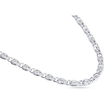 Řetízek biju Řetízek z chirurgické oceli - masivní zdobená zrna, délka 50 cm 3001648-2 Tloušťka řetízku: 4 mm