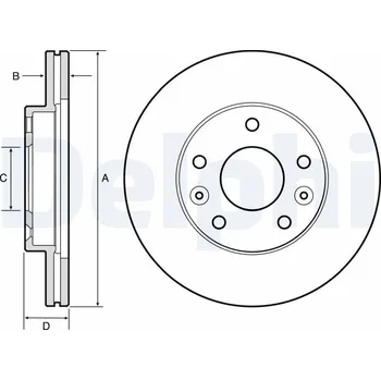 Brzdový kotouč Brzdový kotouč DELPHI BG4455