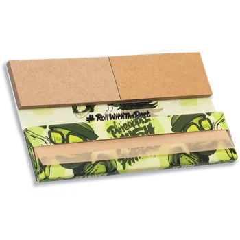 Set Pineapple Kush King Size papírky a filtry, 32ks v balení (Ultratenké, nebělené, organické vegan papírky Pineapple Kush ve smoking setu s filtry.)