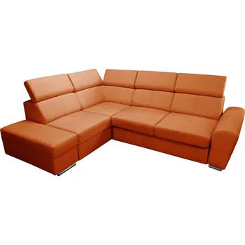 Pohovka Rohová rozkládací pohovka Colt oranžová pravá