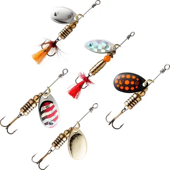 Umělá nástraha CAPERLAN Sada rotačních třpytek na lov dravých ryb Svartan New VÍCEBAREVNÁ