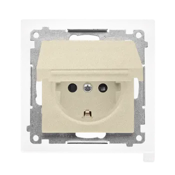 Elektrická zásuvka SIMON TGSZ1BCZ.01/144 Zásuvka Schuko 1 násobná (přístroj s krytem), IP44 s uzemněním, se clonkami, s