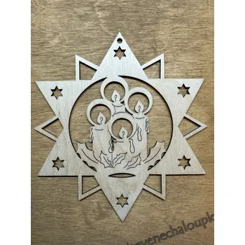 Vánoční ozdoba DCH Vánoční ozdoba Hvězdy Svíčky