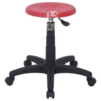 Nízká laboratorní stolička POL Standard, červená