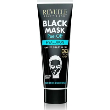 Pleťová maska Revuele Black Mask Peel Off Hyaluron čisticí slupovací maska s aktivním uhlím 80 ml