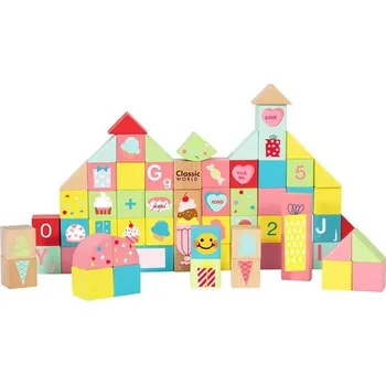 Hračka pro nejmenší Classic World Kostky s potiskem 68ks