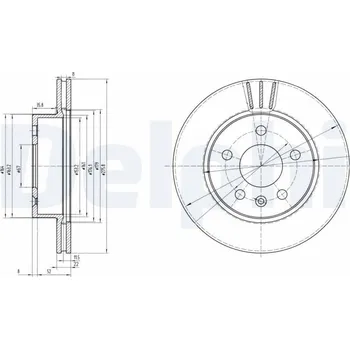 Brzdový kotouč Brzdový kotouč DELPHI BG3296