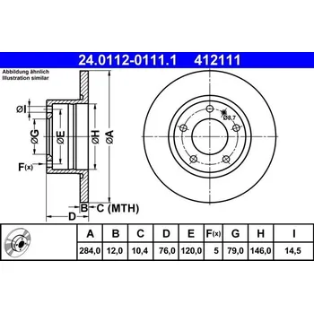 Brzdový kotouč Brzdový kotouč ATE 24.0112-0111.1