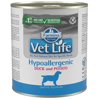 Krmivo pro psa Vet Life Canine Formula konzerva Hypoallergenic Duck/Potato 300 g