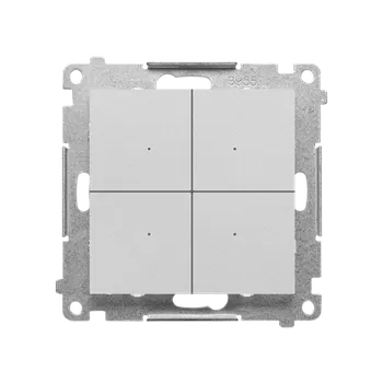 vypínač SIMON TEW4.01/143 Spínač 4 násobný, elektronický (přístroj s krytem) bílá
