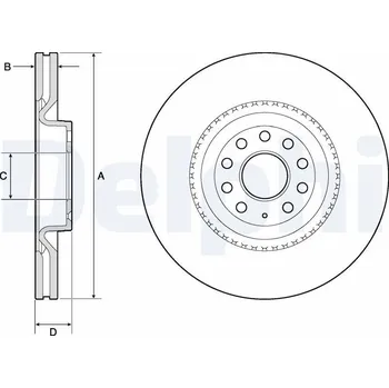 Brzdový kotouč Brzdový kotouč DELPHI BG9952
