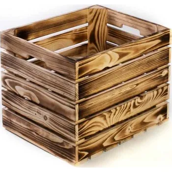 Úložný box Opálená bedýnka 40x30x30