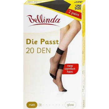 Pánské ponožky Silonkové matné ponožky 2 páry DIE PASST SOCKS 20 DEN - BELLINDA - černá UNI