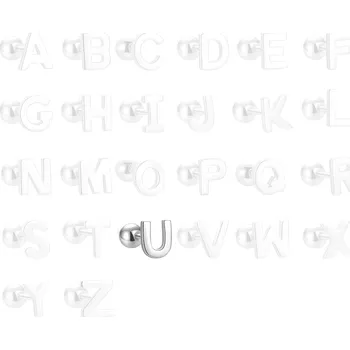 Náušnice Majya Stříbrné náušnice PÍSMENO U Ag/; ≤0,49 g 10414