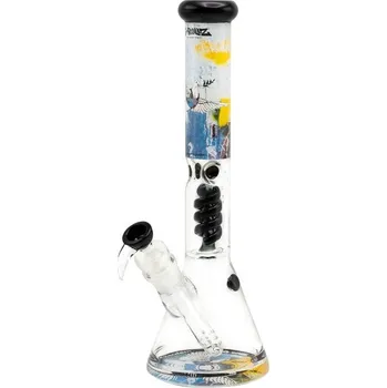 Skleněný bong G-Rollz | Banksy's Graffiti 'Bulletproof Dove' (Skleněný bong G-Rollz - Banksy's Graffiti 'Bulletproof Dove', výška 42cm.)