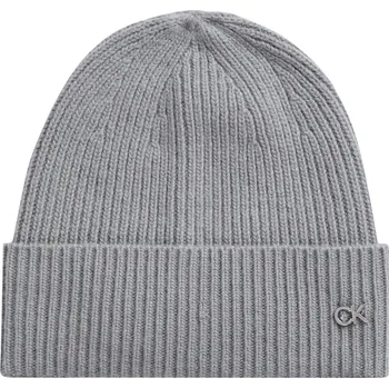 Čepice CALVIN KLEIN ZIMNÍ ČEPICE RE-LOCK BEANIE GREY K60K610214 P4A