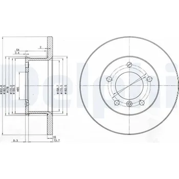 Brzdový kotouč Brzdový kotouč DELPHI BG2556