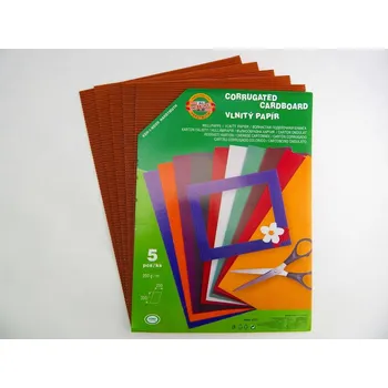 Barevný papír Koh-i-noor Vlnitý papír 9758 – hnědý 763 9414