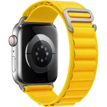 Řemínek na hodinky AW Alpský tah - řemínek na Apple Watch - Žlutý Šířka uchycení řemínku: 38/40/41/42mm, Barva: Žlutý IR-AWGW-0106