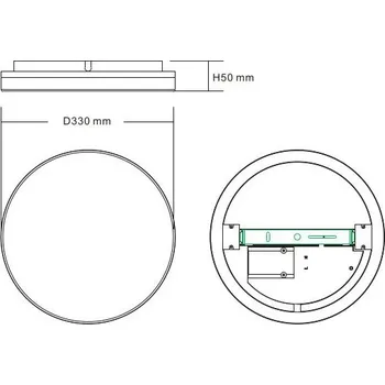 Svítidlo LED stropní ELPO 24W 1900lm 3CCT-3000K/4000K/6000K ELW-055