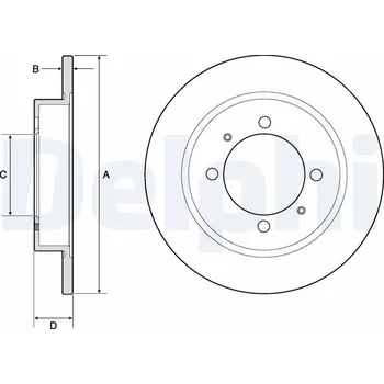 Brzdový kotouč Brzdový kotouč DELPHI BG3203