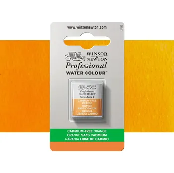 Vodová barva Akvarelová barva Winsor & Newton Professional, půlpánvička - Cadmium Free Orange