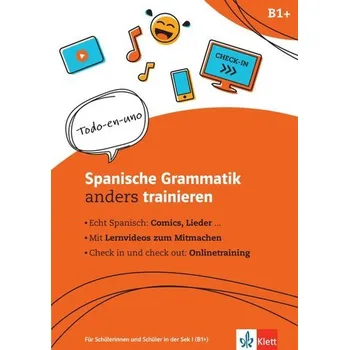 Německý jazyk Grammatiktrainer Spanisch B1+. Grammatik-Schülerarbeitsheft + Online