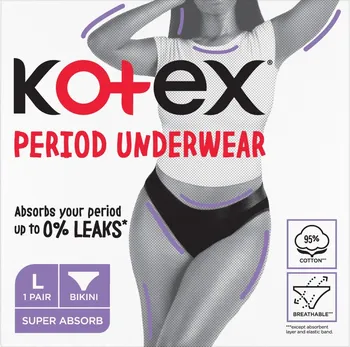 Menstruační kalhotky Kotex Period Underwear černé 