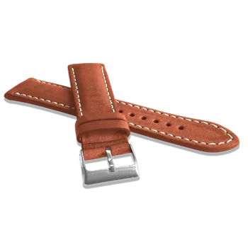 Řemínek na hodinky Přírodně barvený hnědý řemínek LAVVU NATURE z kůže Top Grain - LSRUH18 (řemínek, pásek na hodinky)