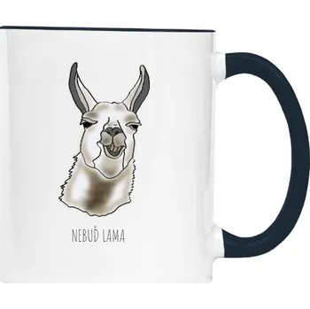 Hrnek malý barevný s potiskem Hrnek - Nebuď lama
