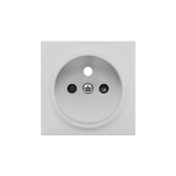 Elektrická zásuvka SIMON TGZ1ZP/143 Kryt 1 násobné zásuvky, s uzemněním, se clonkami bílá