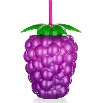 Láhev BANQUET Láhev plastová s brčkem BLACKBERRY 800 ml (BANQUET Láhev plastová s brčkem BLACKBERRY 800 ml)