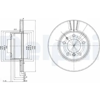 Brzdový kotouč Brzdový kotouč DELPHI BG2433