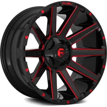 Horské kolo Alloy wheel D643 Contra Gloss Black/Candy Red Fuel