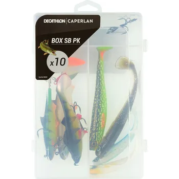 Umělá nástraha CAPERLAN Měkká nástraha BOXSB PK ZELENÁ|ŠEDÁ